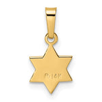 Carica l&#39;immagine nel visualizzatore di Gallery, 14k Yellow Gold Star of David Small Petite Pendant Charm
