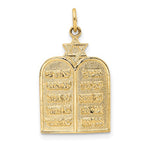 Kép betöltése a galériamegjelenítőbe: 14K Yellow Gold Ten Commandments Star of David Torah Pendant Charm
