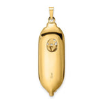 Load image into Gallery viewer, 14K Yellow Gold Enamel Mezuzah with Star of David Pendant Charm
