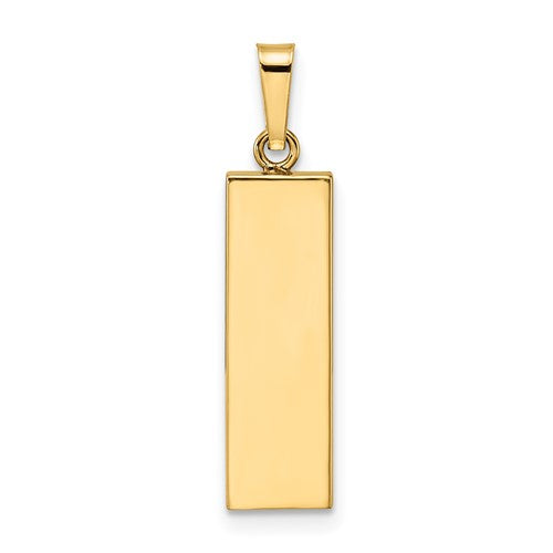14k Gold Two Tone Mezuzah Star of David Chai Pendant Charm