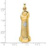 Load image into Gallery viewer, 14k Gold Two Tone Mezuzah Star of David Pendant Charm
