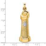 Ladda upp bild till gallerivisning, 14k Gold Two Tone Mezuzah Star of David Pendant Charm
