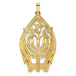 Load image into Gallery viewer, 14k Yellow Gold Menorah Tree of Life Pendant Charm
