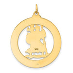 이미지를 갤러리 뷰어에 로드 , 14k Yellow Gold Saint Christopher Medal Round Pendant Charm
