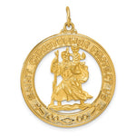 이미지를 갤러리 뷰어에 로드 , 14k Yellow Gold Saint Christopher Medal Round Pendant Charm
