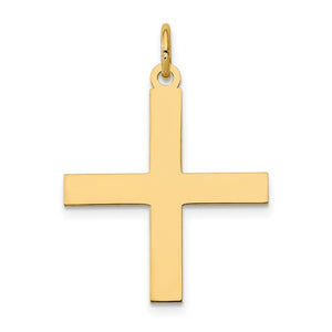 14k Yellow Gold Greek Cross Pendant Charm