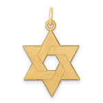 Ladda upp bild till gallerivisning, 14k Yellow Gold Star of David Pendant Charm
