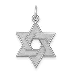 將圖片載入圖庫檢視器 14k White Gold Star of David Pendant Charm
