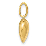 Carica l&#39;immagine nel visualizzatore di Gallery, 14k Yellow Gold Puffed Heart 3D Small Pendant Charm

