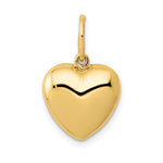 Carica l&#39;immagine nel visualizzatore di Gallery, 14k Yellow Gold Puffed Heart 3D Small Pendant Charm
