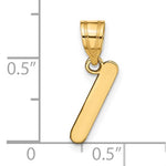 Load image into Gallery viewer, 14K Yellow Gold Uppercase Initial Letter I Block Alphabet Pendant Charm
