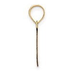 Kép betöltése a galériamegjelenítőbe: 14K Yellow Gold Uppercase Initial Letter L Block Alphabet Pendant Charm
