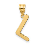 Afbeelding in Gallery-weergave laden, 14K Yellow Gold Uppercase Initial Letter L Block Alphabet Pendant Charm
