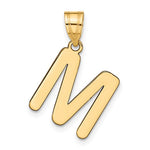 Carregar imagem no visualizador da galeria, 14K Yellow Gold Uppercase Initial Letter M Block Alphabet Pendant Charm

