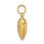 Carregar imagem no visualizador da galeria, 14K Yellow Gold Diamond Cut Puffy Heart 3D Small Pendant Charm
