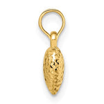 Carregar imagem no visualizador da galeria, 14K Yellow Gold Diamond Cut Puffy Heart 3D Small Pendant Charm
