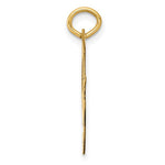 Charger l&#39;image dans la galerie, 14K Yellow Gold Initial Letter F Cursive Script Alphabet Pendant Charm
