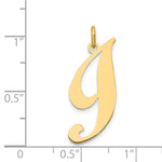 Cargar imagen en el visor de la galería, 14K Yellow Gold Initial Letter I Cursive Script Alphabet Pendant Charm

