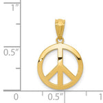 Φόρτωση εικόνας στο εργαλείο προβολής Συλλογής, 14k Yellow Gold Peace Sign Symbol Pendant Charm
