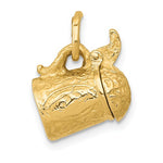Load image into Gallery viewer, 14k Yellow Gold Beer Stein Moveable 3D Pendant Charm
