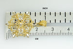 Φόρτωση εικόνας στο εργαλείο προβολής Συλλογής, 14k Yellow Gold and Rhodium Snowflake Pendant Charm
