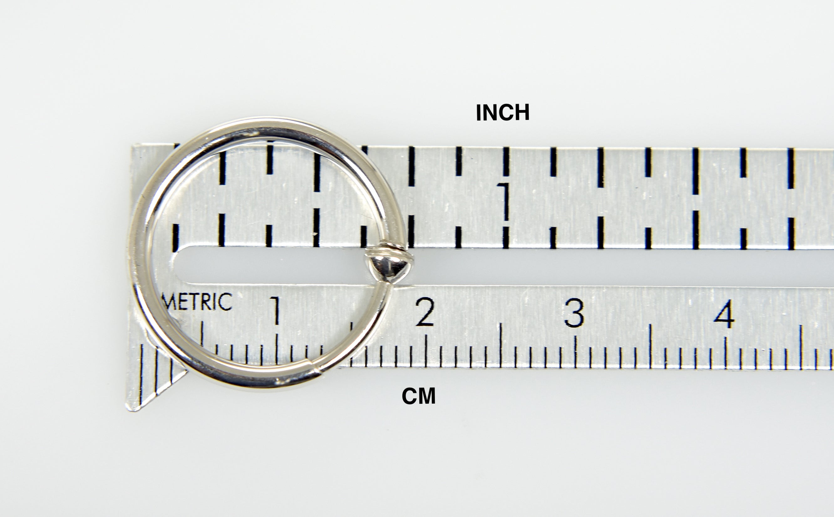 Sterling Silver Classic Round Endless Hoop Non Pierced Clip On Earrings 17mm x 2mm