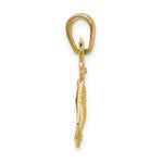 Load image into Gallery viewer, 14k Yellow Gold Reindeer Christmas Pendant Charm
