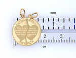 Lade das Bild in den Galerie-Viewer, 14k Yellow Gold Mizpah Coin 2 Piece Break Apart Pendant Charm
