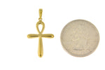 Afbeelding in Gallery-weergave laden, 14K Yellow Gold Ankh Cross Pendant Charm
