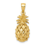 Load image into Gallery viewer, 14k Yellow Gold Pineapple 3D Cut Out Pendant Charm
