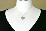 Charger l&#39;image dans la galerie, 14k Rose Gold and Rhodium Filigree Heart Pendant Charm
