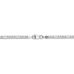 Indlæs billede til gallerivisning 14K White Gold 2.75mm Figaro Bracelet Anklet Choker Necklace Pendant Chain
