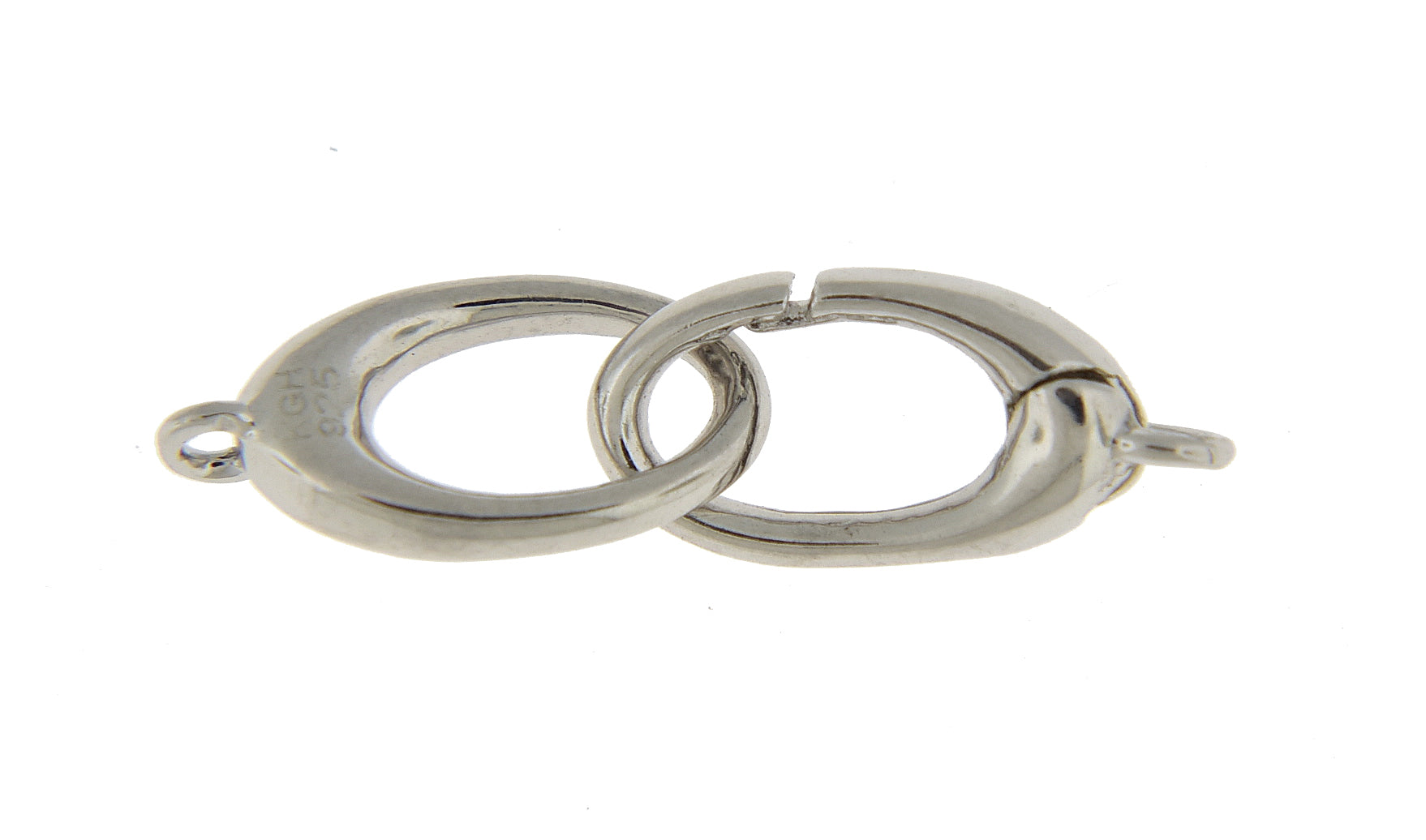 14k Yellow White Gold 23x7mm OD Double Push Clasp Pendant Charm Hangers Bails Connectors for Bracelets Anklets Necklaces