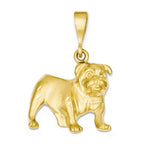 Ladda upp bild till gallerivisning, 14k Yellow Gold Bulldog Open Back Pendant Charm
