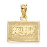 Lataa kuva Galleria-katseluun, 14k Yellow Gold with Enamel USA American Flag Pendant Charm
