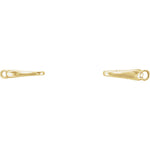 Lataa kuva Galleria-katseluun, 14k Yellow White Gold 23x7mm OD Double Push Clasp Pendant Charm Hangers Bails Connectors for Bracelets Anklets Necklaces
