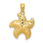 Load image into Gallery viewer, 14k Yellow Gold Starfish Open Back Pendant Charm
