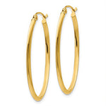 Afbeelding in Gallery-weergave laden, 14k Yellow Gold Classic Polished Oval Hoop Earrings
