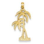 Afbeelding in Gallery-weergave laden, 14k Yellow Gold Palm Trees Pendant Charm
