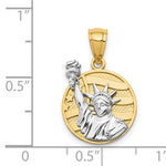 Load image into Gallery viewer, 14k Gold Two Tone Statue of Liberty Pendant Charm - [cklinternational]
