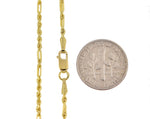 Carregar imagem no visualizador da galeria, 14K Solid Yellow Gold 1.8mm Diamond Cut Milano Rope Bracelet Anklet Choker Necklace Pendant Chain
