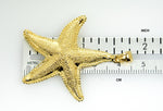 Carica l&#39;immagine nel visualizzatore di Gallery, 14k Yellow Gold Starfish Textured Large Pendant Charm
