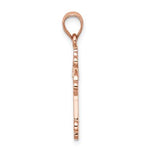 Load image into Gallery viewer, 14k Rose Gold Polished Cut Out Cross Pendant Charm
