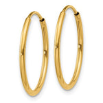 Charger l&#39;image dans la galerie, 14K Yellow Gold 17mm x 1.25mm Round Endless Hoop Earrings
