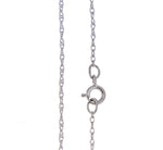 Carregar imagem no visualizador da galeria, 14k White Gold 0.60mm Thin Cable Rope Necklace Pendant Chain
