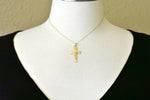 Lataa kuva Galleria-katseluun, 14k Yellow Gold Cross Crucifix Pendant Charm
