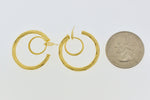 Lataa kuva Galleria-katseluun, 14k Yellow Gold Non Pierced Clip On Round Twisted Hoop Earrings 24mm x 2mm
