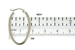 Charger l&#39;image dans la galerie, 14k White Gold 30mm x 17mm x 2mm Oval Hoop Earrings
