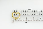Carregar imagem no visualizador da galeria, 14k Yellow Gold Floating Heart Chain Slide Pendant Charm
