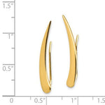 Carregar imagem no visualizador da galeria, 14k Yellow Gold Fancy Pointed Ear Climber Earrings
